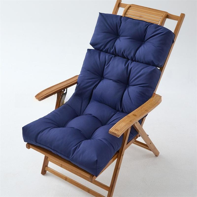 Rocking Chair Seat Cushion Garden Chair Seat Mat Thickened Silk Cotton Filling Soft Strap Tying Rope Four Season Universal Lounge Chair Cushion