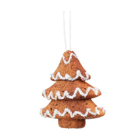 Christmas Ornaments 3D Foam Gingerbread/Star/Candy Cane Christmas Decoration Sticky Powder Hanging Decor for Xmas Tree