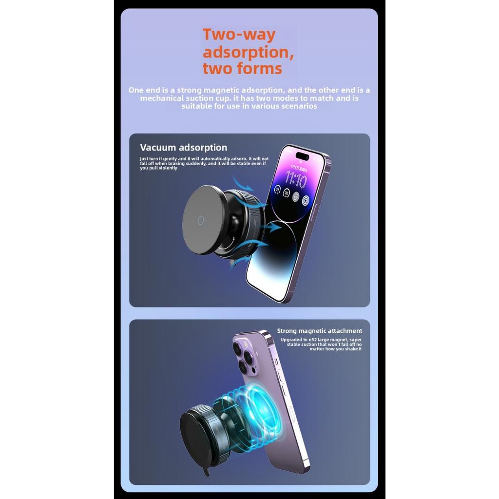 Suport Magnetic Auto cu Ventuză, Nou Suport Leneș de Birou cu Ventuză pentru Navigație Auto