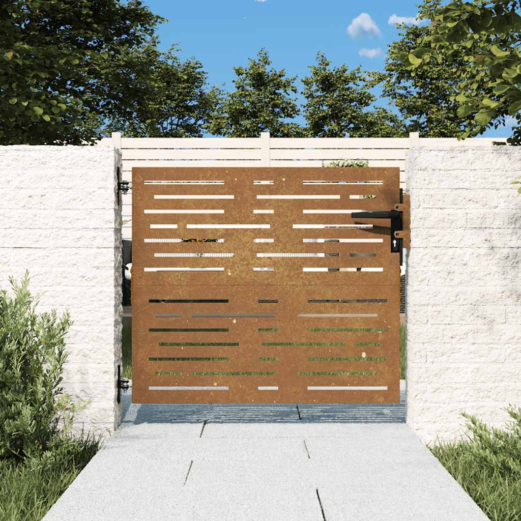 Garden Gate 85 x 100 cm Corten Steel Square Design