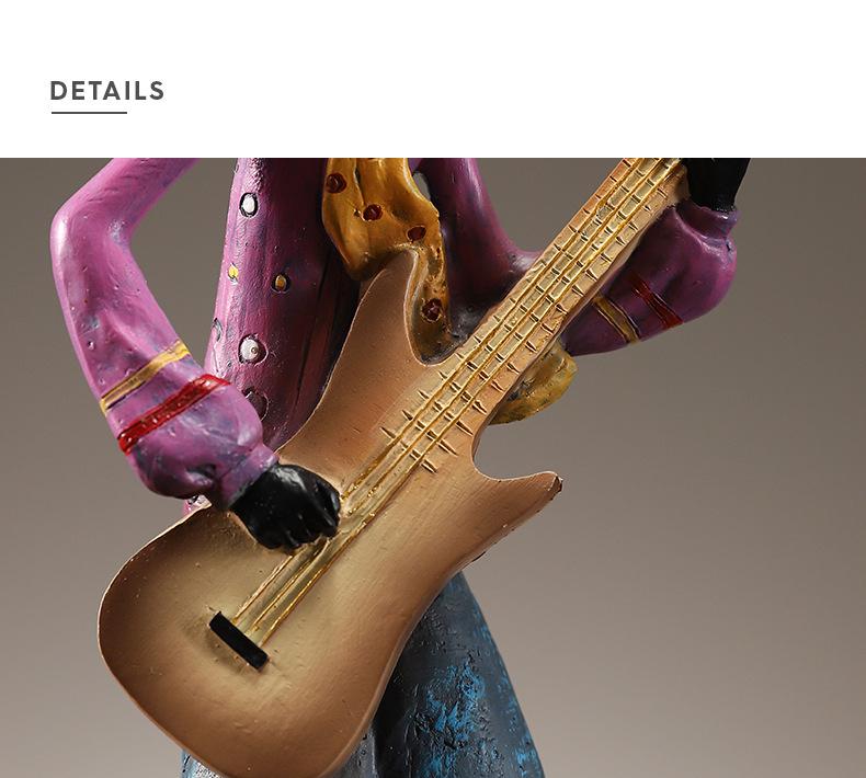 Xianci Retro Band Figure Ornament for Home and Living Room Decor, Perfect for Wine Cabinet, Bookcase, or Electronic Organ Display.