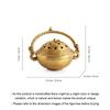 'Inayaat' Brass Dhoop Dani Incense Burner (Pure Brass, 4.2 Inches,) | Handcurved Brass Dhuna Dani Arti Loban Dani Dhoop Burner for Puja Dhoop Dani