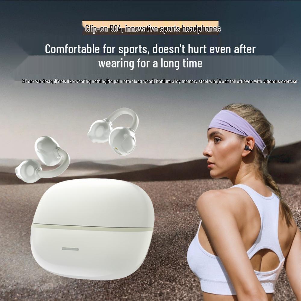 2025 Bluetooth Clip-on Headphones: Waterproof, Noise-Cancelling, Long Battery, Sports Comfort, AI Translation, Sound Leak-Free.