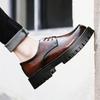 2025 New Hot Sale Thick Bottom Casual Business British Style Leather Shoes Mens Breathable Antiskid Round Toe Oxford Dress Shoes