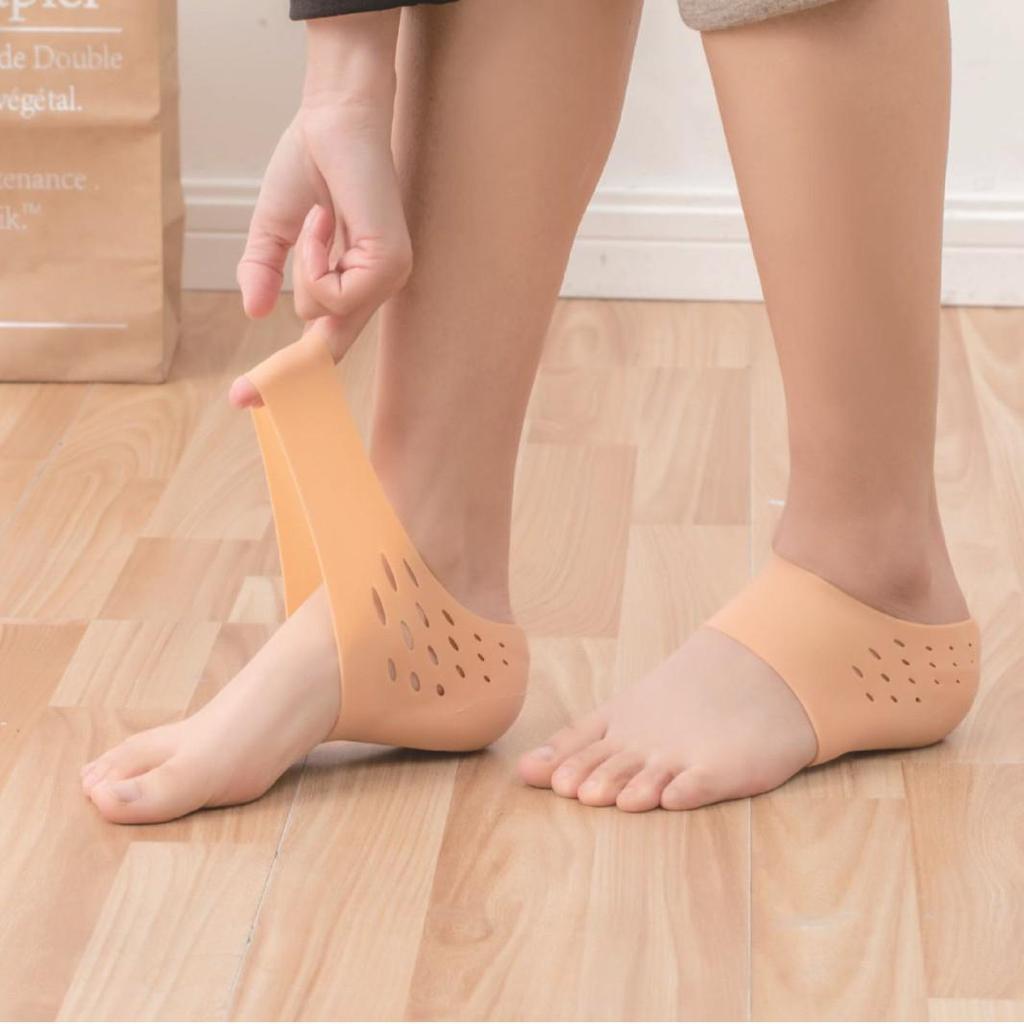 Unsichtbare Silikon-Fersenpolster: Unisex Höhenerhöhende Einlegesohlen mit integriertem Design