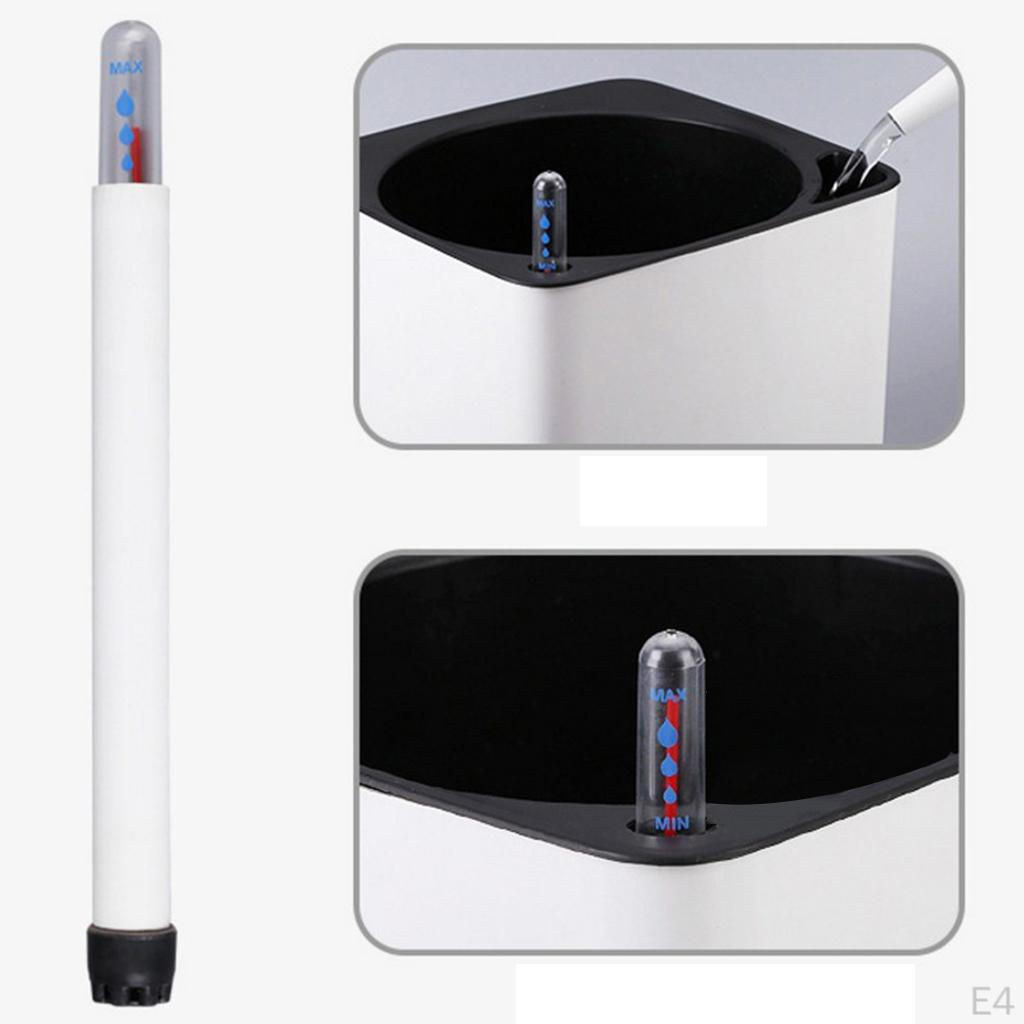 Selbstbewässernder Blumentopf mit Wasserstandsanzeige, weiß