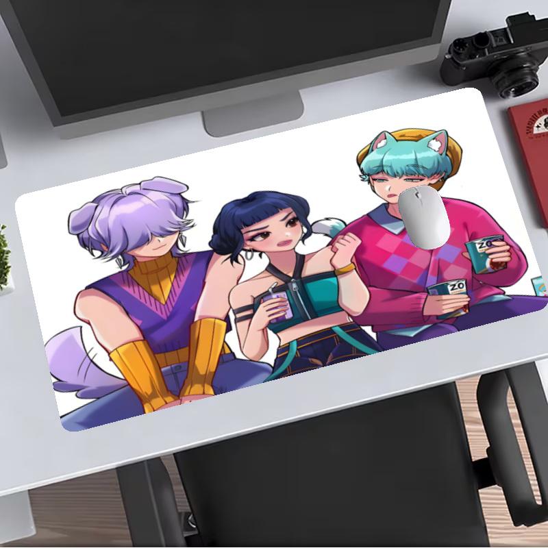Zoey Extended Gaming Mouse Pad with Stitched Edges NonSlip Rubber Base Waterproof Desk Mat for Computer Laptop Office Gaming