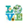 Women's Love Earth Print T-Shirt Casual Short Sleeve Summer Vacation Fashion Top