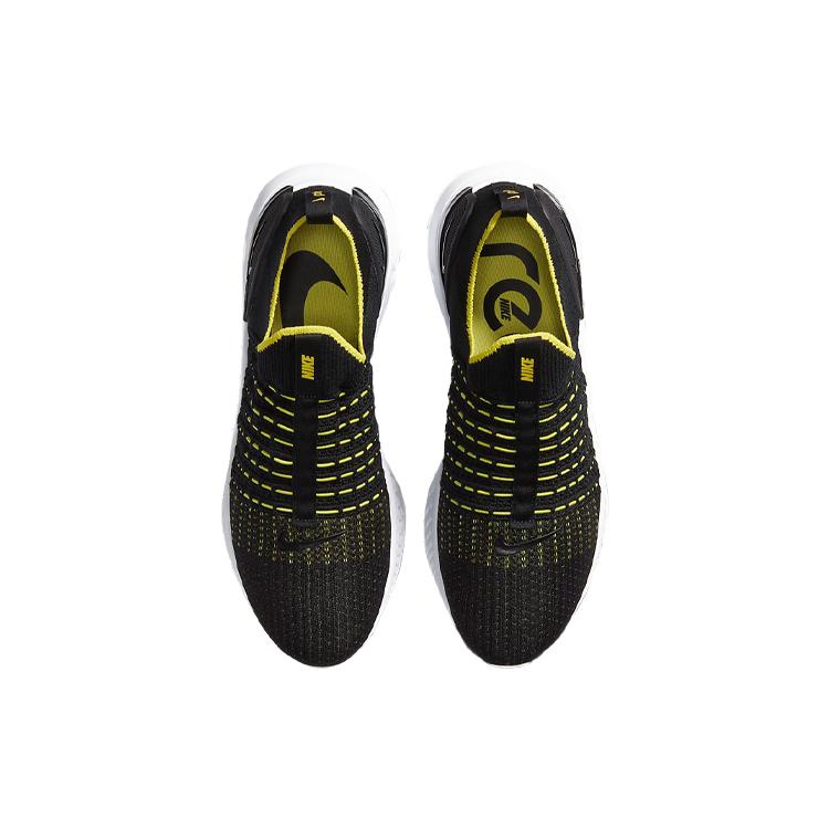 Nike React Phantom Run Flyknit 2 Black Sonic Yellow CJ0277-004