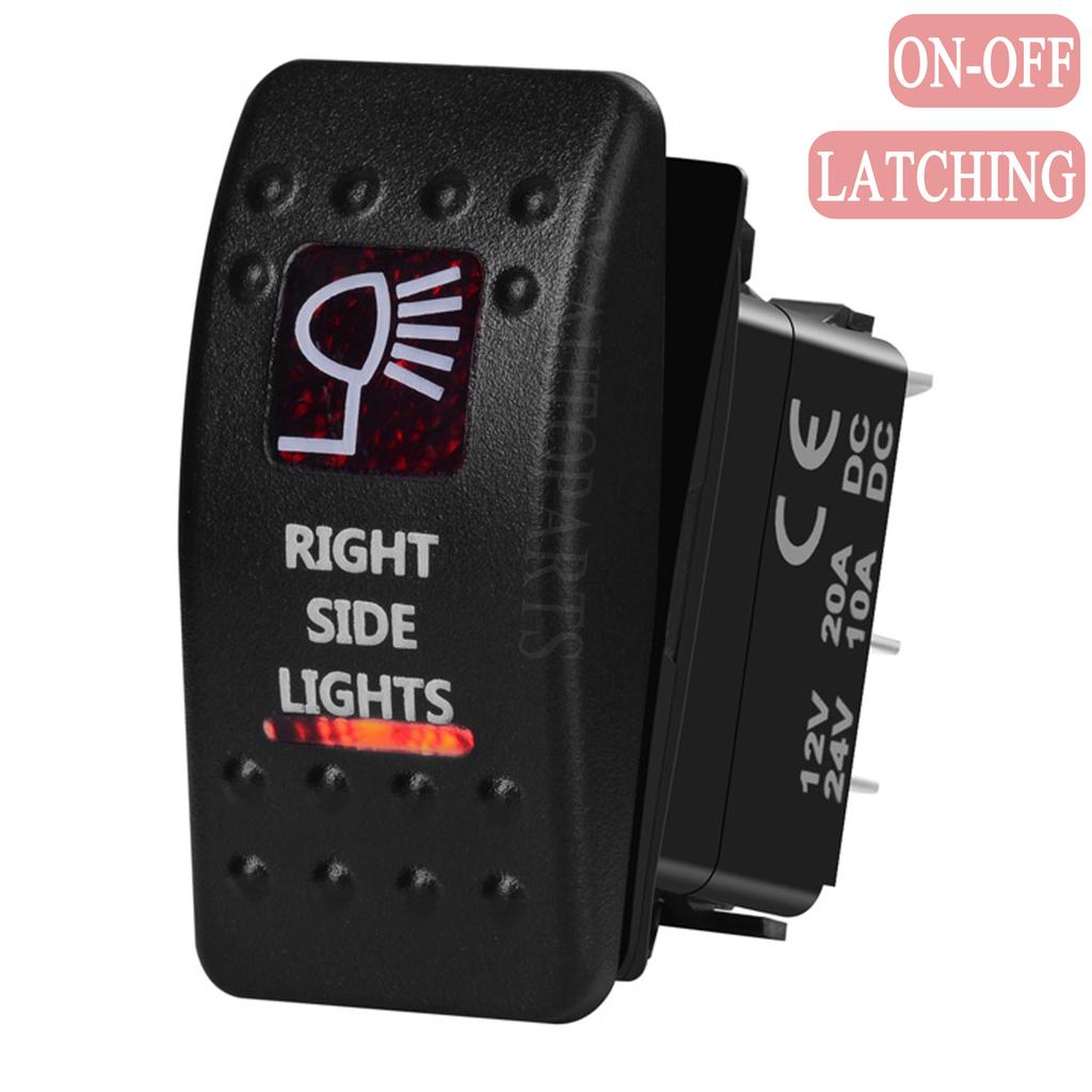 Waterproof Red LED Rocker Switch 12V 24V OFF Road Light ON OFF / ON OFF ON 3 Position Toggle for NARVA Carling ARB Style 4x4 Battery Switches5