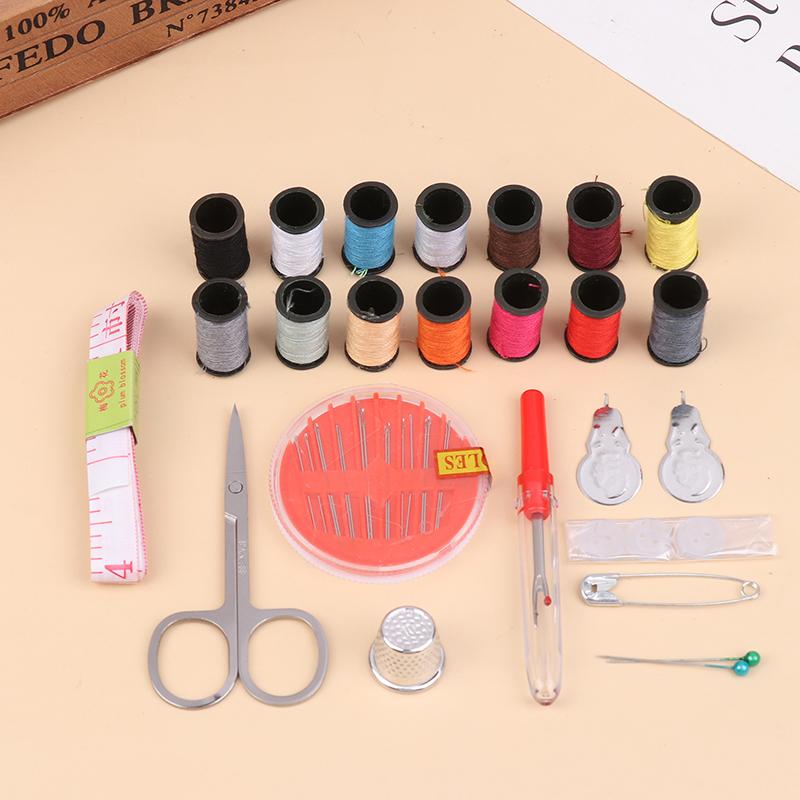 Přenosná šicí sada Kompletní šicí box DIY Vyšívání Ruční šicí sada nástrojů Cestovní domácí nářadí Šicí příslušenství