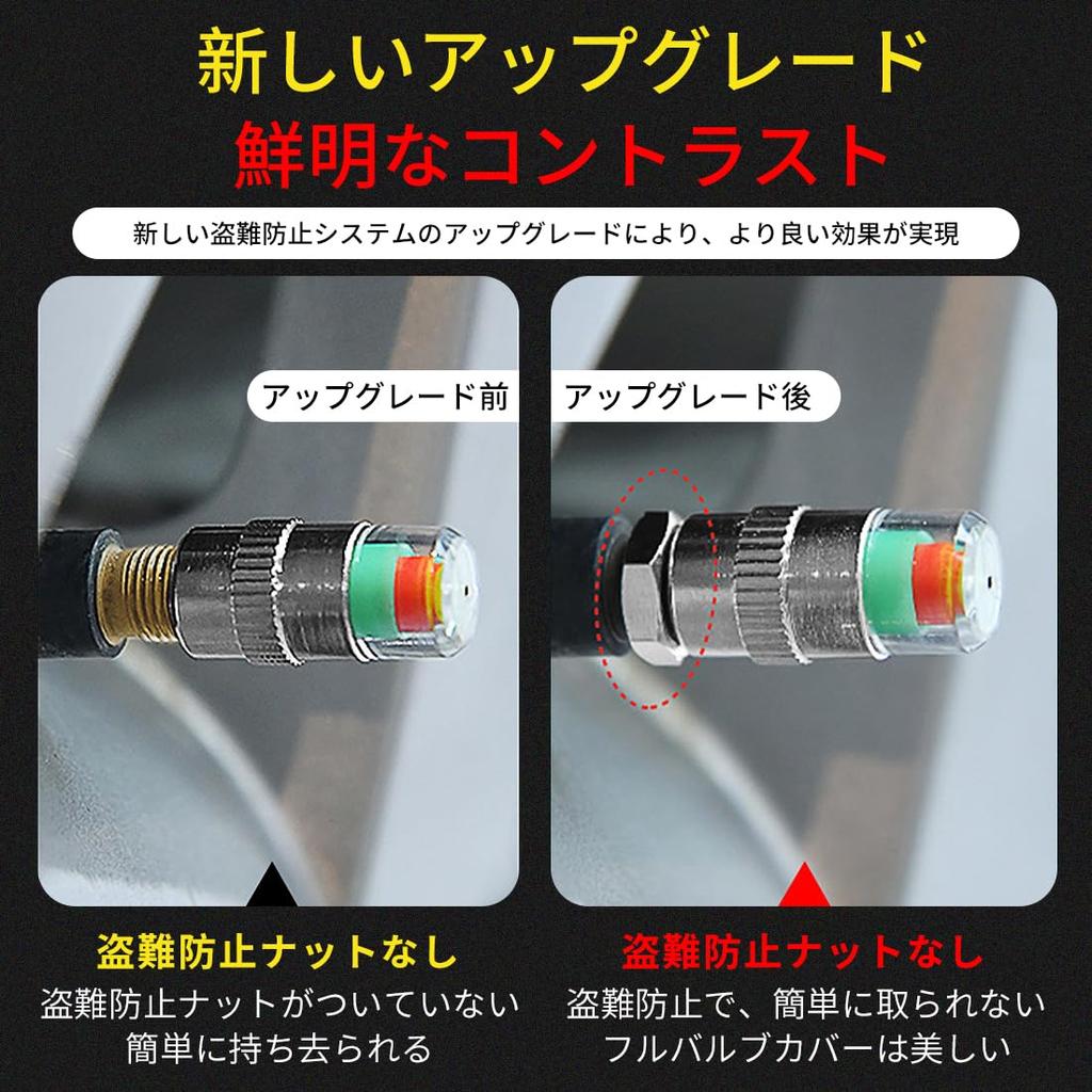 RaKuLife Valve Stem Cap, Air Valve, Suitable for All Vehicles, Stainless Steel Material, Tire