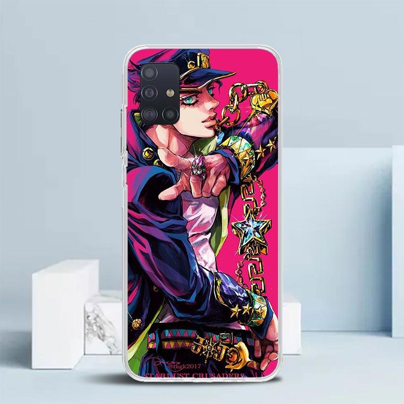 JoJo's Bizarre Adventure Kujo Jotaro Soft Cover for Samsung Galaxy A12 A22 A32 A52 A72 A02S Phone Case Note 20 Ultra 10 S10 Plus