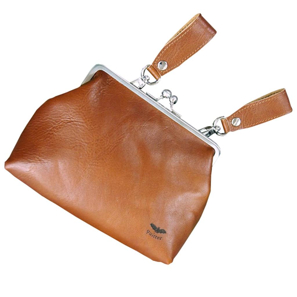 Quitter QT137 Bengal Calf Leather Waist Bag Pouch [quitter] (Light Brown)
