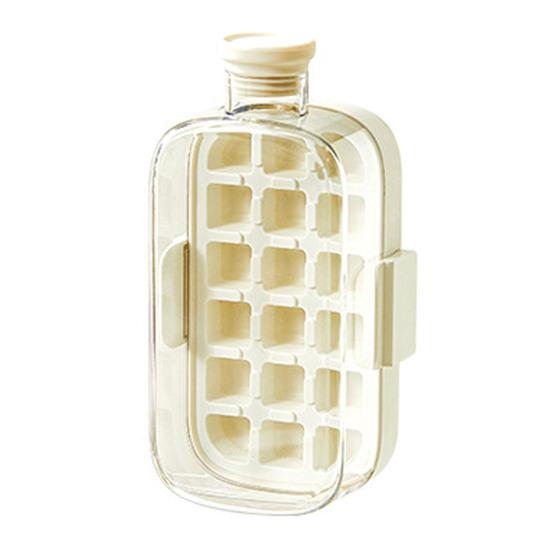 Ice Cube Mold 2-in-1 Ice Tray And Storage Cup Leakproof Seal Push-Type Ice Removal Food-Grade Ice Kettle Portable Ice Maker for Drinks