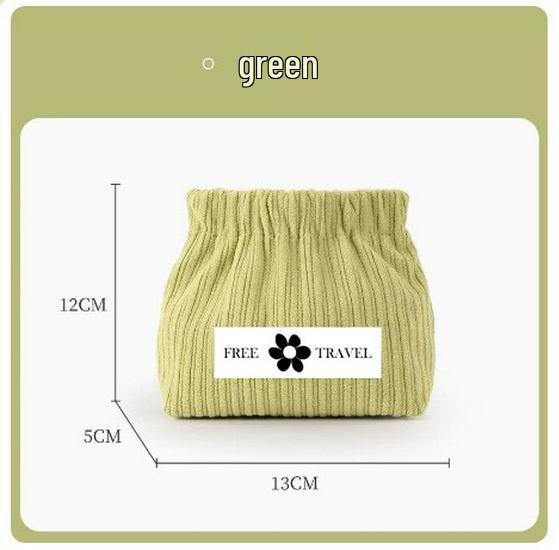 

Женский вельветовый кошелек для монет и косметичка на кнопке, 2023