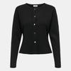 Fine Knit Cardigan with Round Neck Prime Life Golden Buttons Woman JDY