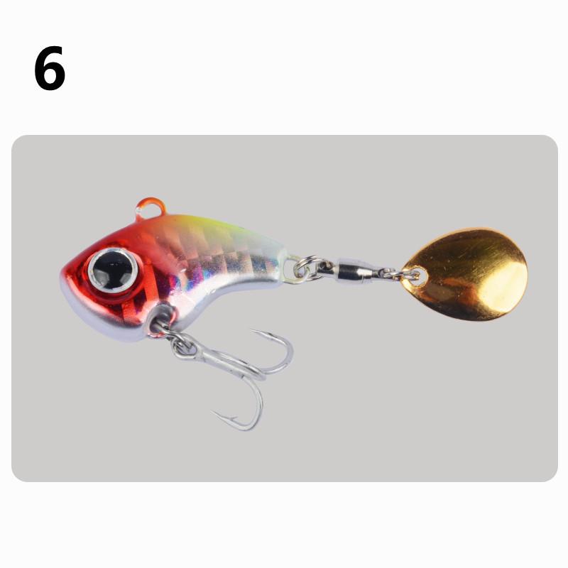 Long-Distance Casting Vib Lure: Rotating Sequin Cyclone for Sea Fishing & Perch