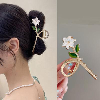Damen Elegant Blumen Hohl Geometrisch Metall Haarspange Vintage Temperament Haarspangen Süße Haarnadel Mode Haarschmuck