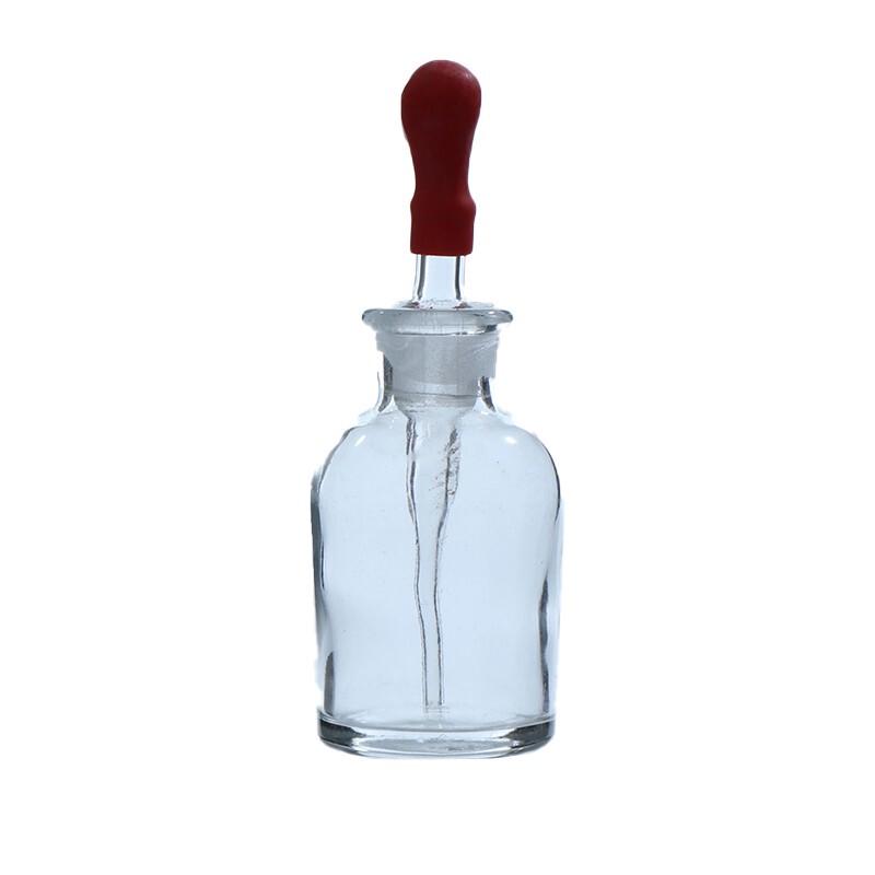 Glass Dropper Bottle Set with Red Rubber Head 30ml