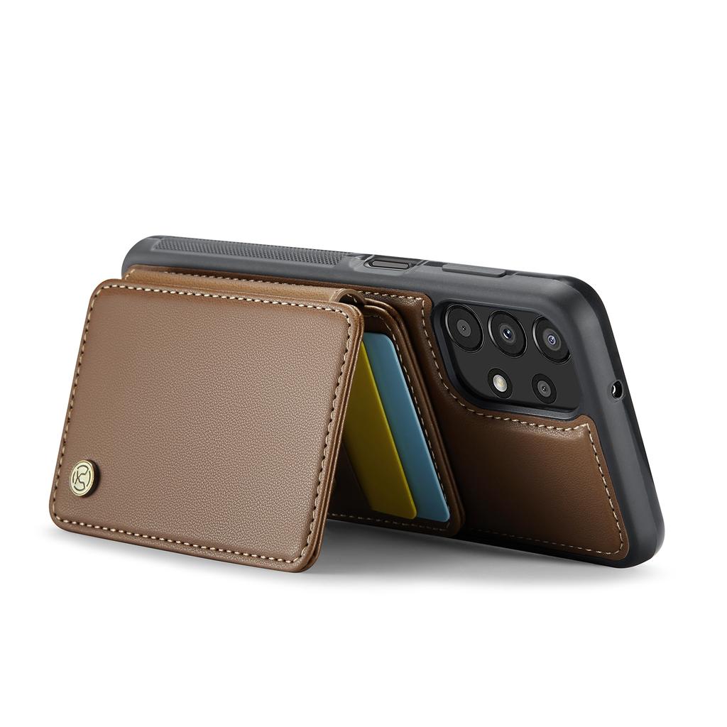 JEEHOOD J05 For Samsung Galaxy A13 4G Case Leather Mobile Cover with Detachable Magnetic Card Bag