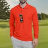 Men's Classic Golf  Shirts Ice Silk Breathable Long Sleeve  Performance Collar Shirts Lightweight Summer Casual Quick Dry Tee
