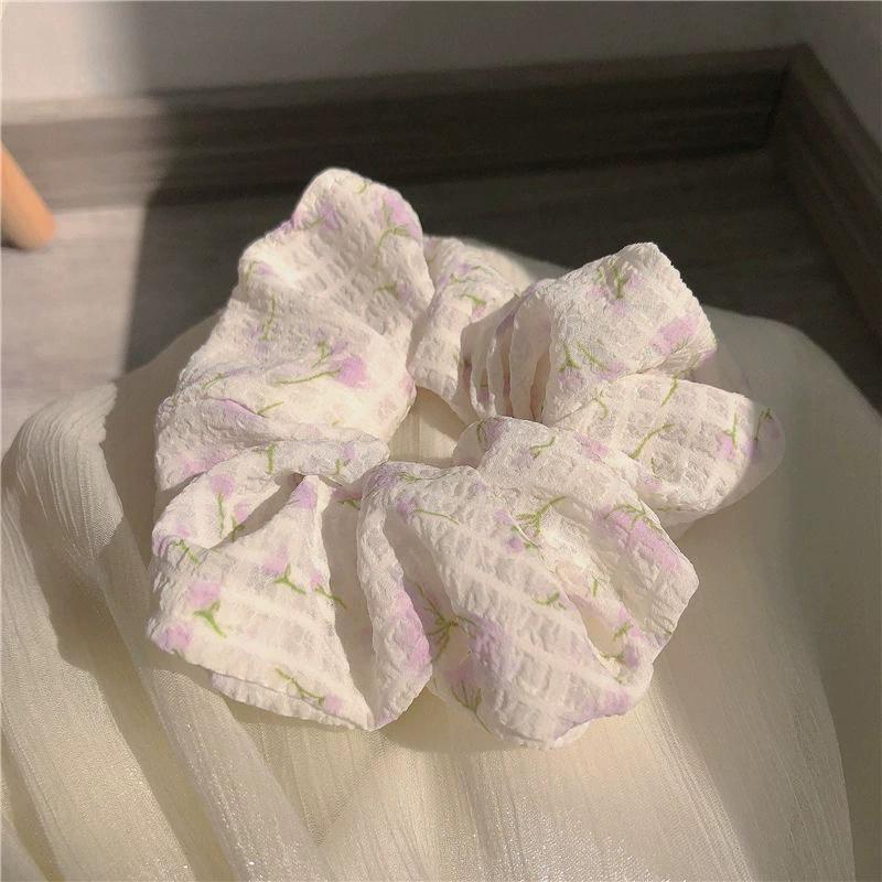 Charm High-Elasticity Rubber Band Ponytail Hair Tie 1PC Big Elastic Tulip Flower Hairband Hair Accessory for Women