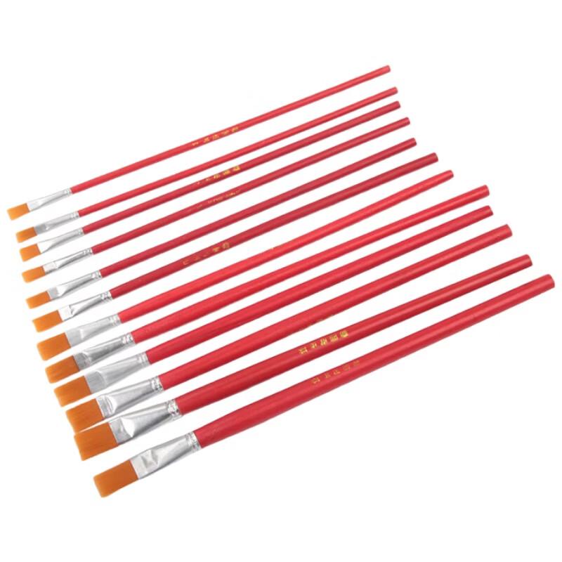 Lijiu Hong Red Handle Nylon Art Brushes