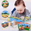 Richgv Baby Cloth Picture Baby Cloth Developing the Outing Cloth Picture Common Knowledge of Months and Book, Toy, Brain, Book, Transportation, Life,