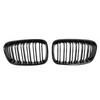 Grade Rim Preto Brilhante Para-choque Dianteiro Para BMW Série 1 F20 F21 2011 2012 2013 2014 Carro Grade de Corrida Lâmina Dupla Substituição