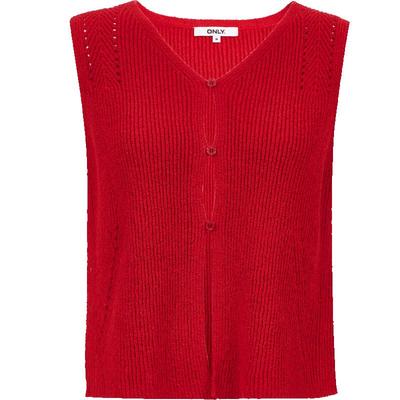 Women's 2025 Spring Retro V-Neck Sleeveless Knit Cardigan Vest
