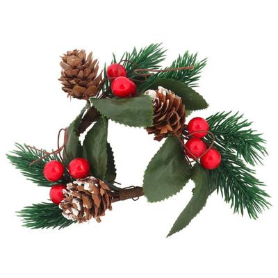 Rowan Wreath with Leaves, 9 Cm