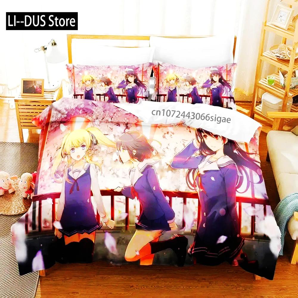 Anime Saekano How To Raise A Boring Girlfriend Bedding Set Boys Girls Twin Queen Size Duvet Cover Pillowcase Bed Boys Adult