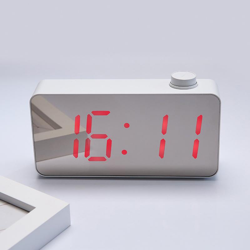 Electronic Clock Mirror Clock Electronic Digital Clock New Digital Mirror Clock Creative Knob Alarm Clock
