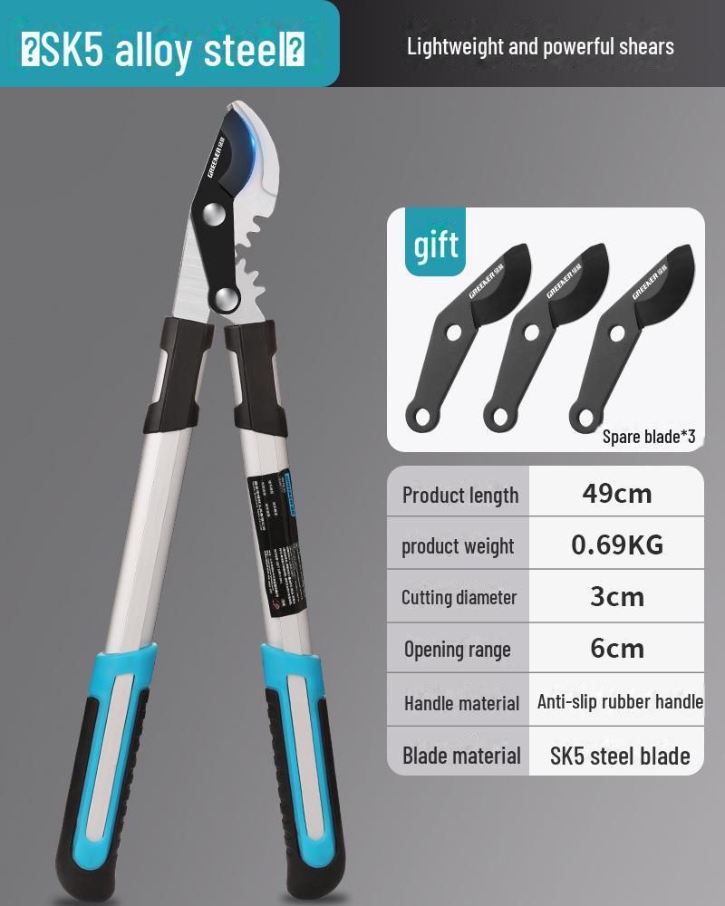 "Green Forest Heavy-Duty Pruning Shears: Strong, Labor-Saving Scissors for Thick Branches and Fruit Trees"