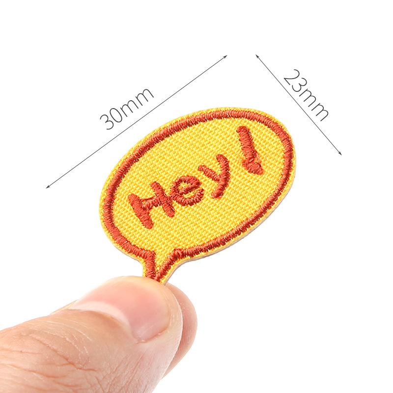 Dikişsiz Kendinden Yapışkanlı İngiliz Kumaş Etiket Desen Etiketi Pantolon Çanta Dekorasyonu Çıkartması Kıyafet Deliği Nakış Yama Etiketi Küçük