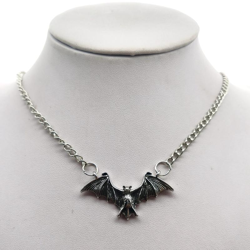 Fledermaus Kette Halskette Metall Mode Vintage Punk Gothic für Frauen Tiere Choker Halloween Halsband Hip Hop Mädchen Schmuck Geschenk