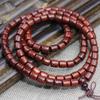 Zambia Blood Sandalwood 108-Bead Bracelet: Old Rosewood Barrel Beads Buddhist Prayer Jewelry for Men & Women.