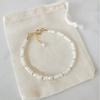 New Natural Freshwater Pearl Bracelet DIY Adjustable Beaded Shell Bracelet, a Delicate and Elegant Piece of Women’s Jewelry