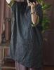 Johnature Women Chinese Style Shirts Summer Linen Striped Half Sleeve Vintage Loose Clothes Women Button Blouses