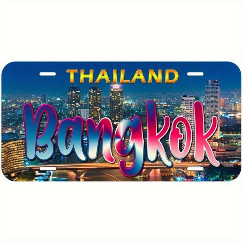 Motorcycle Souvenir License Plate, Metal Auto Wall Decor 15x30cm