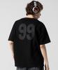 GLACK Gt124 Numbering Star Applique T-Shirt (Black)
