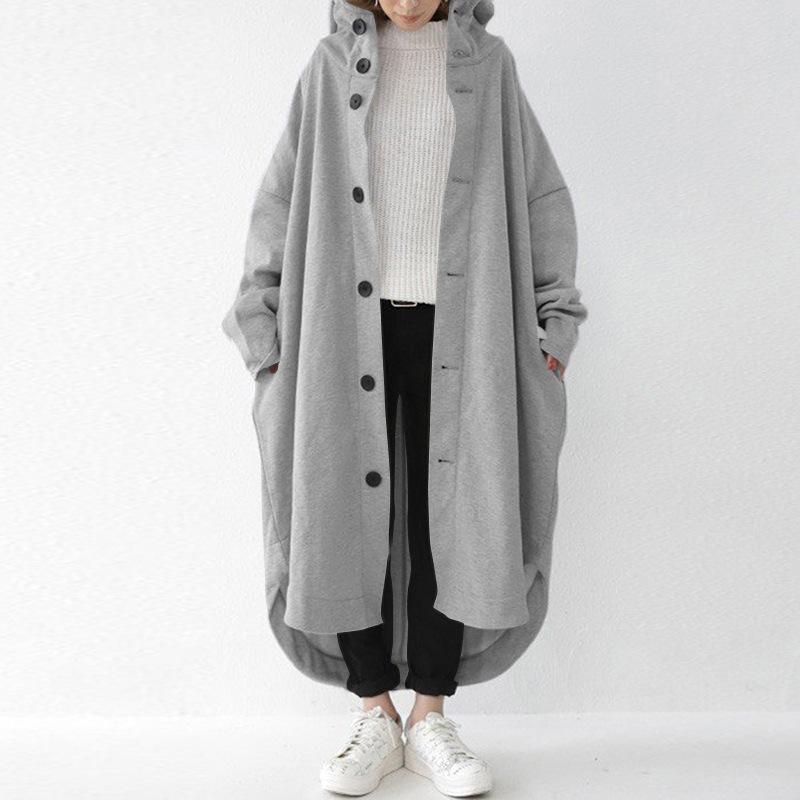 2026 Autumn and Winter Women s Trench Coat European and American Overcoat Women s Hooded Mid-length Coat S