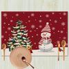 New Christmas Table Mats Holiday Dining Placemats for Xmas Table Decor Snowflake Table Runner Waterproof Festive Accessories