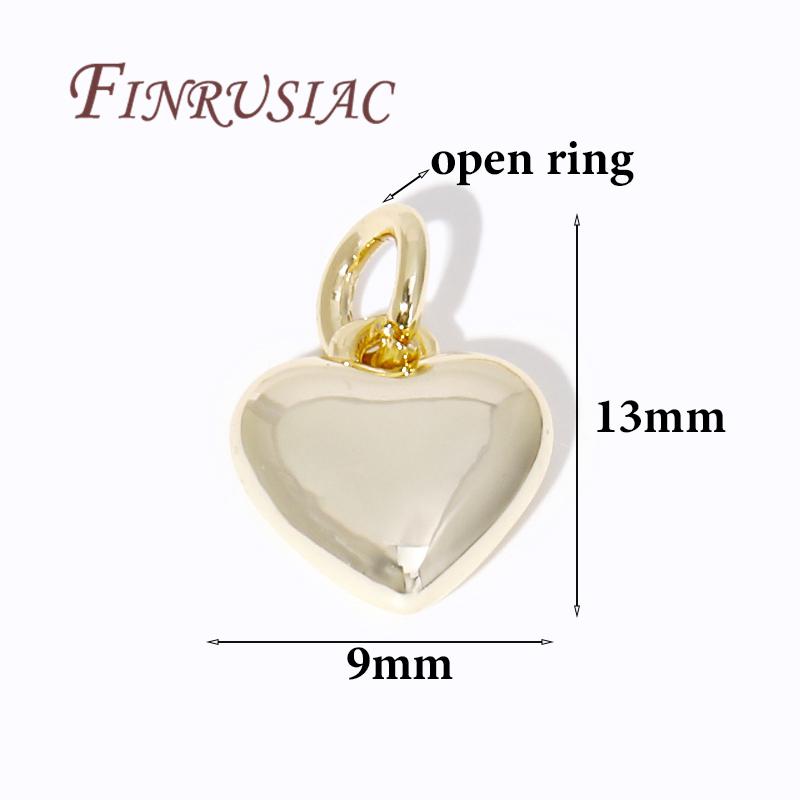 2 Sizes Rhodium Metal Pendants 18K Gold Plated Heart Jewelry Pendants For DIY Earrings/Necklace Making,Women's Accessories