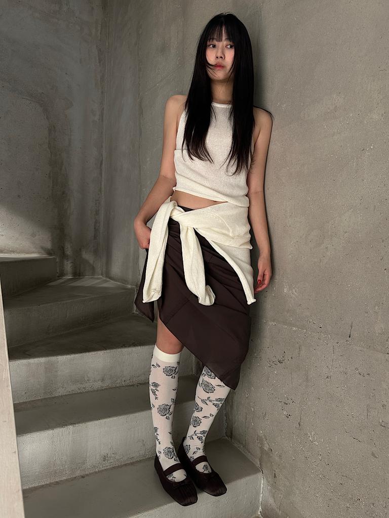 APOEM Flower Sheer Knee Socks(2C)