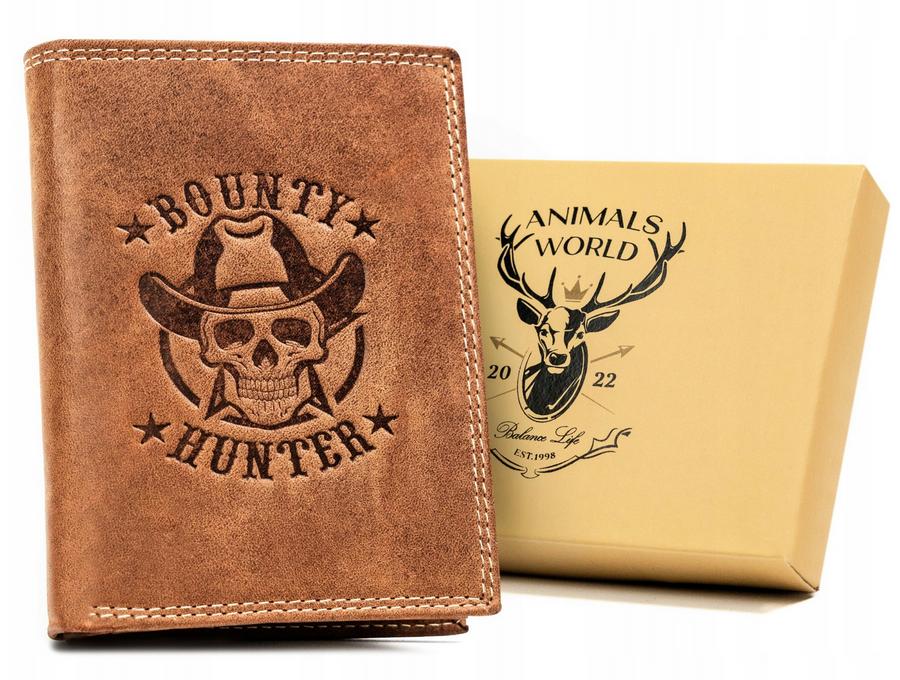 Large, Vertical Men's Wallet Made of Genuine Leather - Always Wild