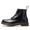 Loch offene Kante Perle Paar kurze Stiefel Stiefel Leder runde Spitze weiße Lokomotive Stiefel