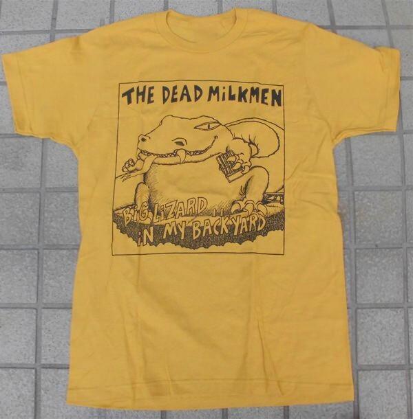 

The Dead Milkmen Большая ящерица в моем дворе Хлопковая золотая футболка UU1029 XL