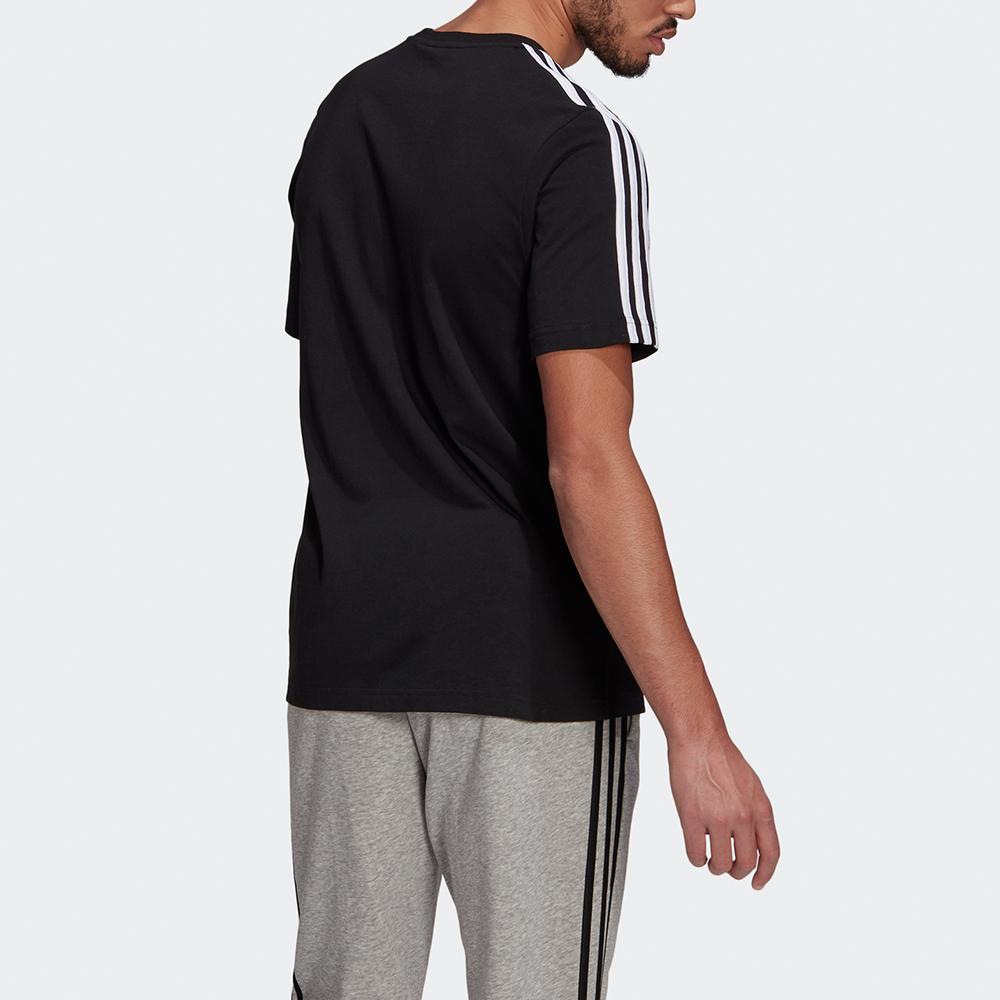 adidas ESSENTIALS 3 Stripes T Shirt Men's Black GL3732